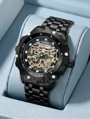 Kamri Watch for Men With a Black Stainless Steel Finish