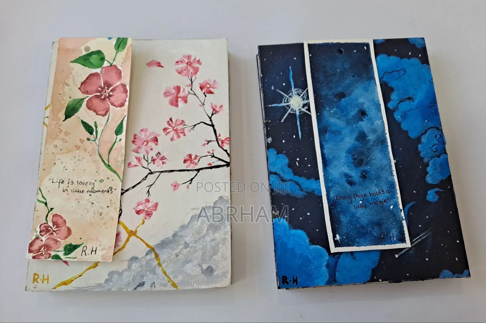 A Unique Handmade Notebook With a Completely Hand-Painted Cover.