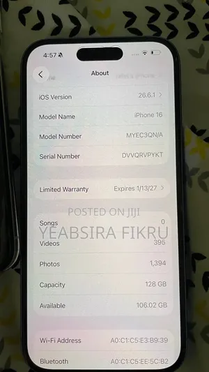 Apple iPhone 16 128 GB Blue