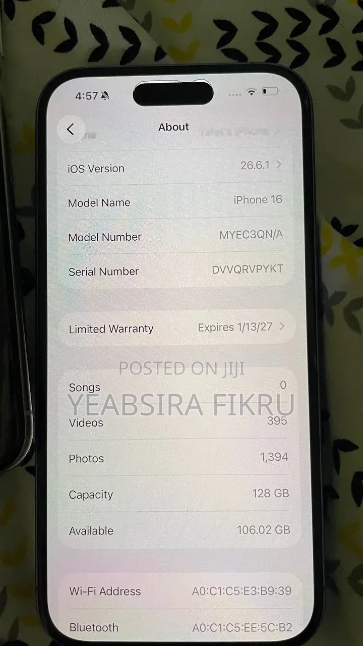 Apple iPhone 16 128 GB Blue