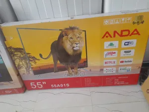Anda Smart Led TV 55 Inch 4k Andraid Doubel Gelass 2026 Hifi Speaker N