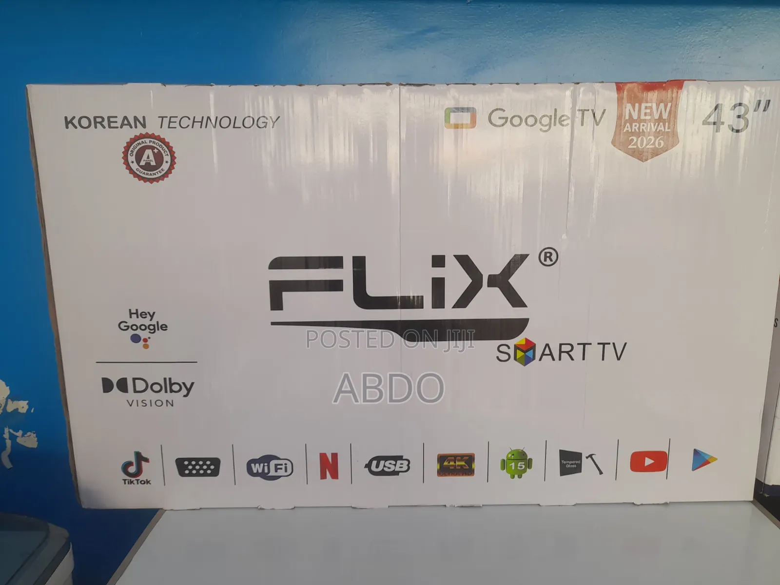 FLIX SMART Googel TV 43 Inch 4k New Andraid Doubel TV 2026 New