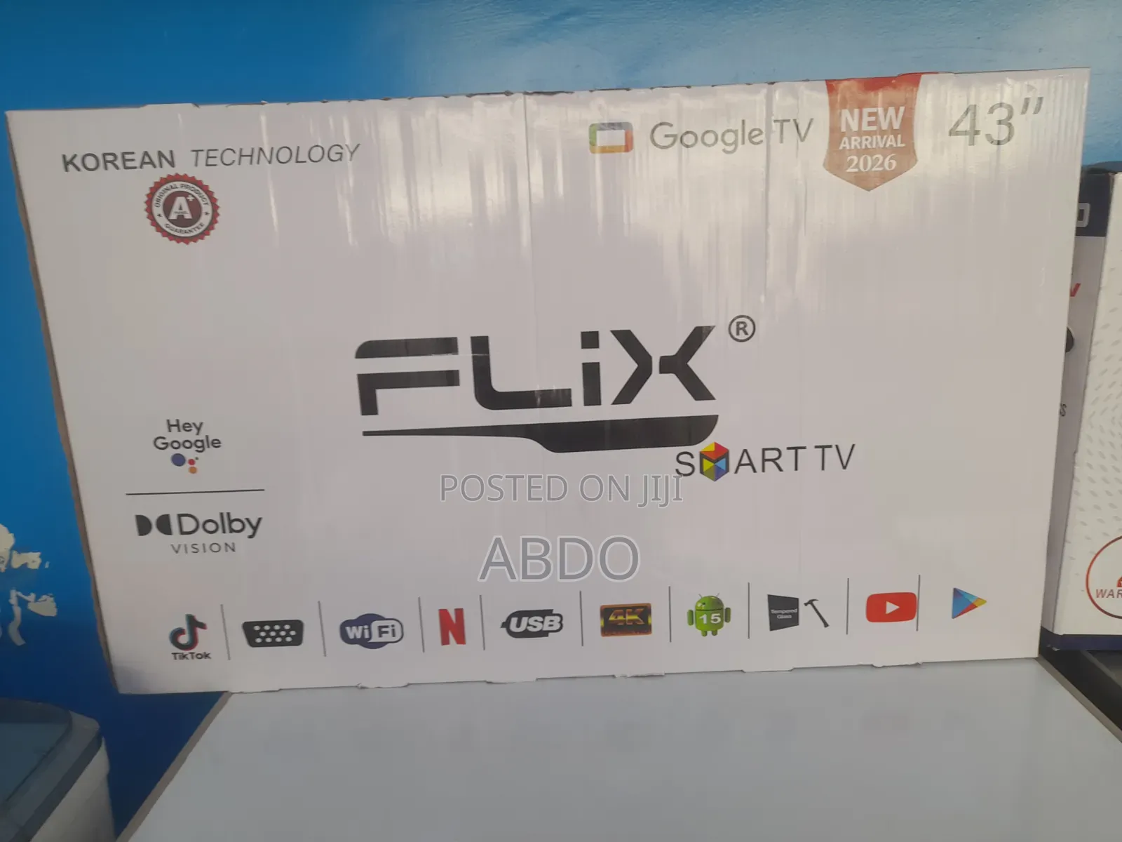 FLIX SMART Googel TV 43 Inch 4k New Andraid Doubel TV 2026 New