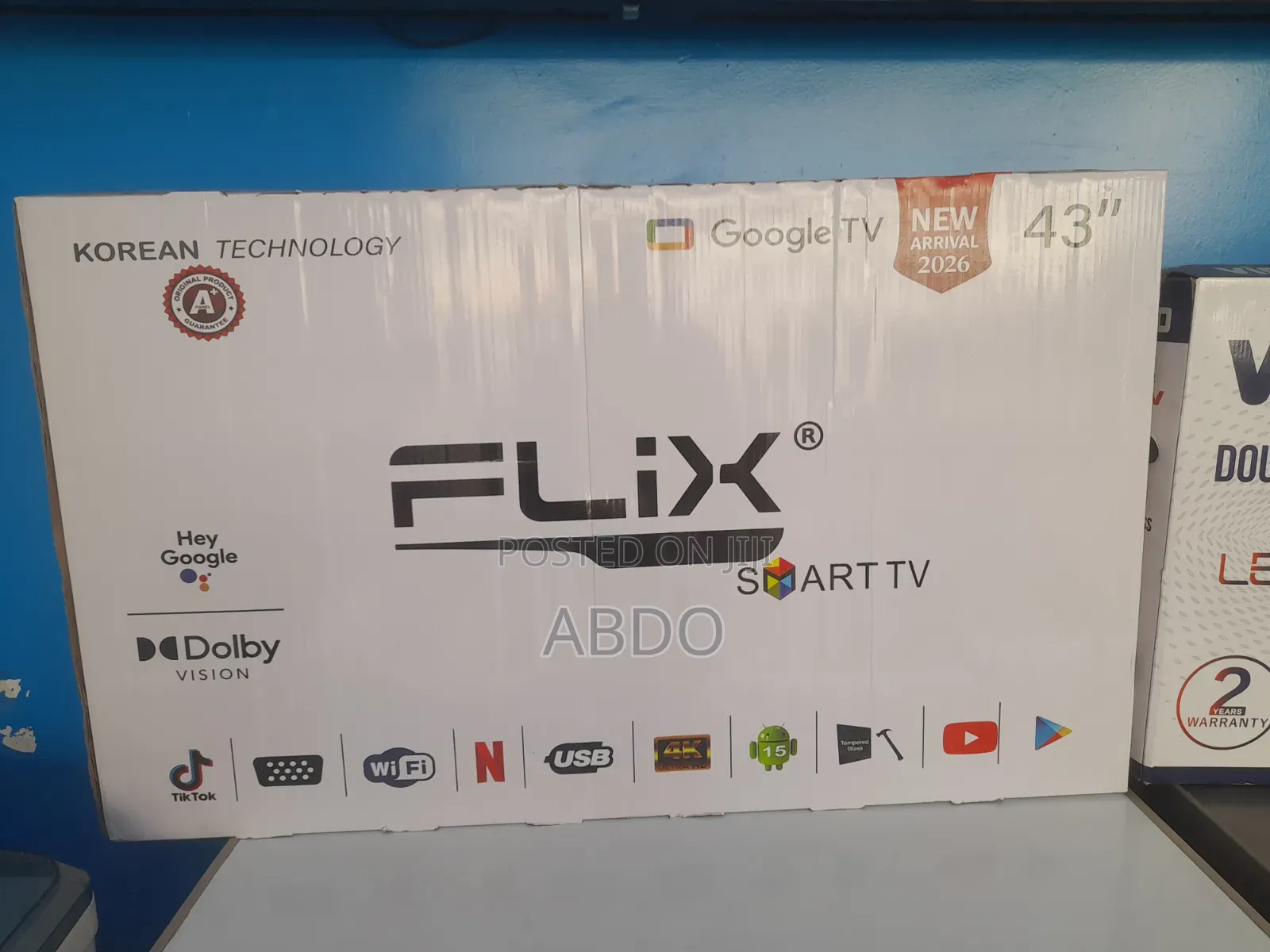 FLIX SMART Googel TV 43 Inch 4k New Andraid Doubel TV 2026 New