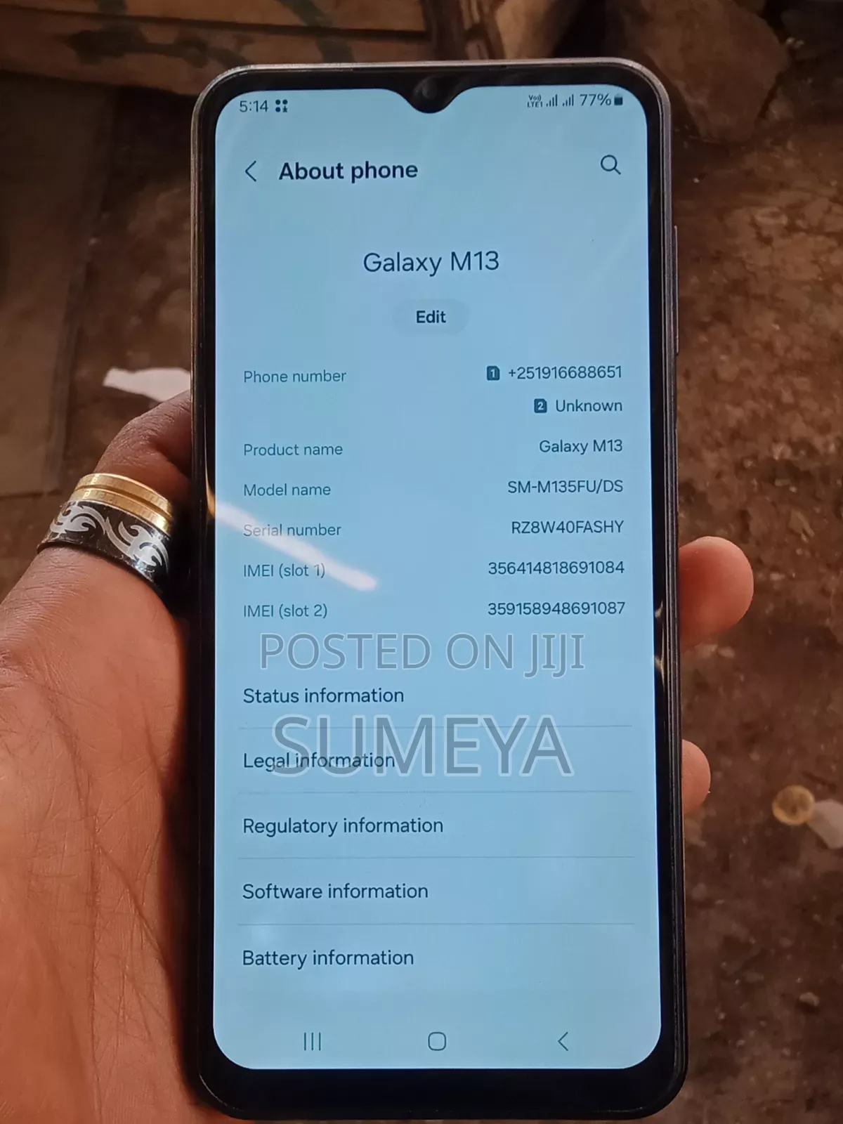 New Samsung Galaxy M13 64 GB Black