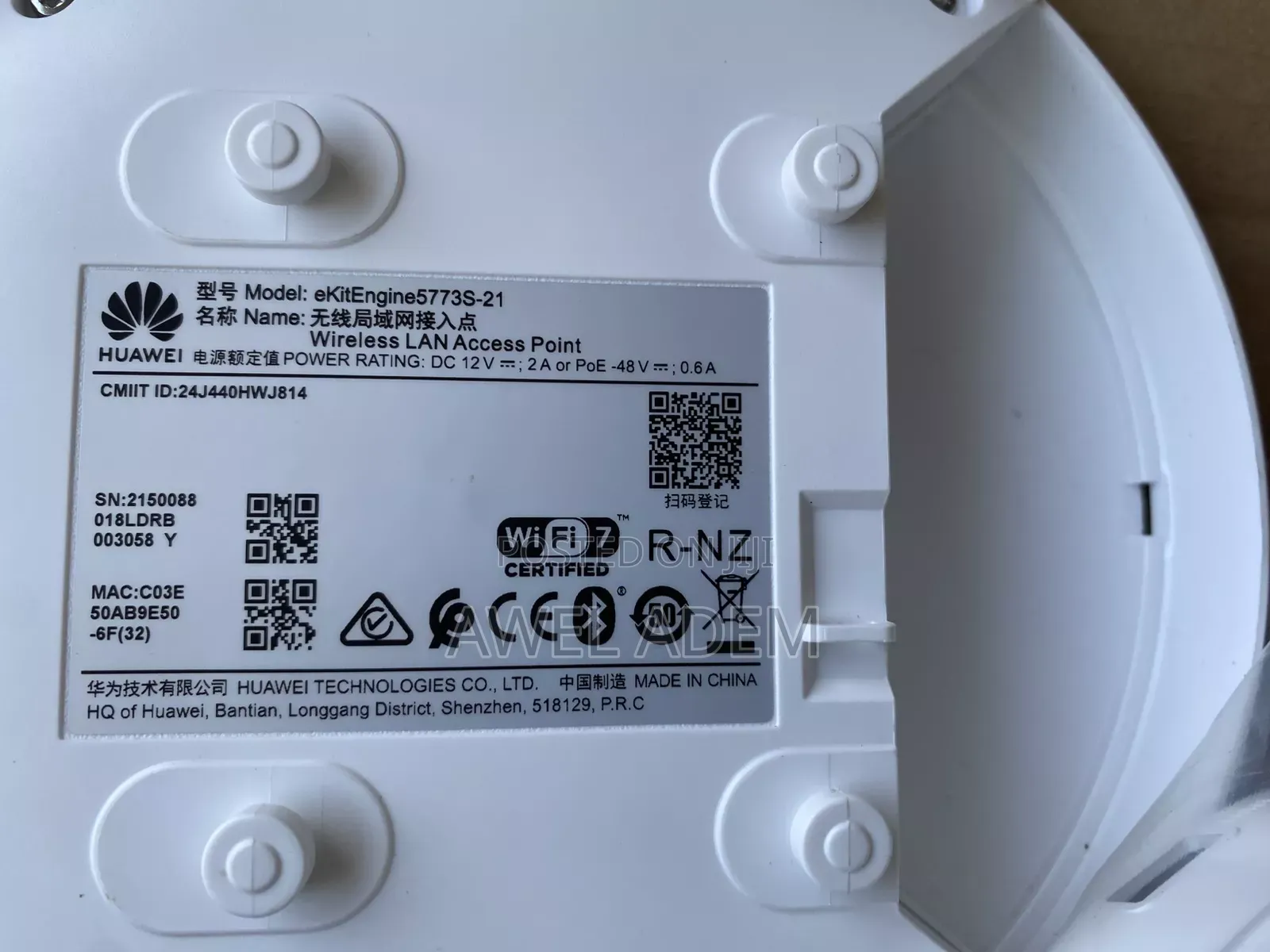 Huawei AirEngine 5773-21 WiFi7
Smart 11be Indoor, Dual Access Points