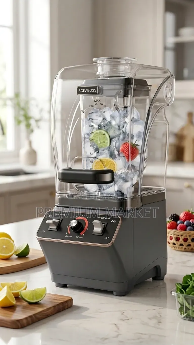 SOKABOSS Commercial Smoothie Blender ሶካቦስ የንግድ የፍራፍሬ እና አትክልት መፍጫ