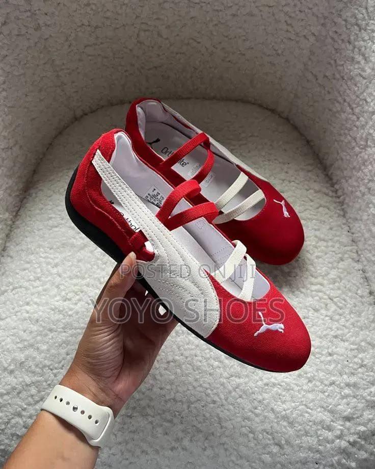 Puma Speed Cat Ballet Suede Women Sneaker "For All Time"White/Red Shoe
