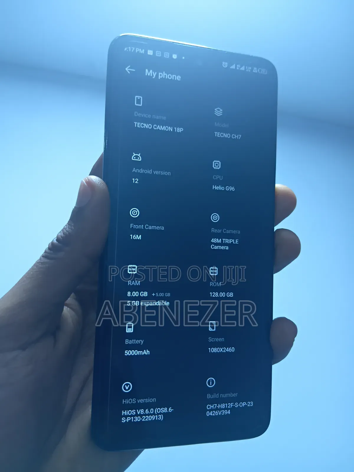 Tecno Camon 18 P 128 GB Blue