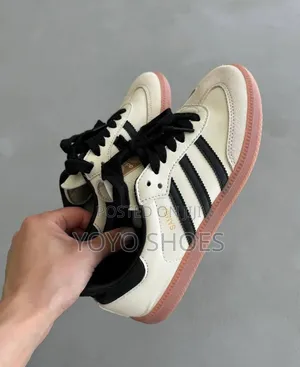 Adidas Original Samba Cream White/Core Black Sand Strata Fashion Shoe