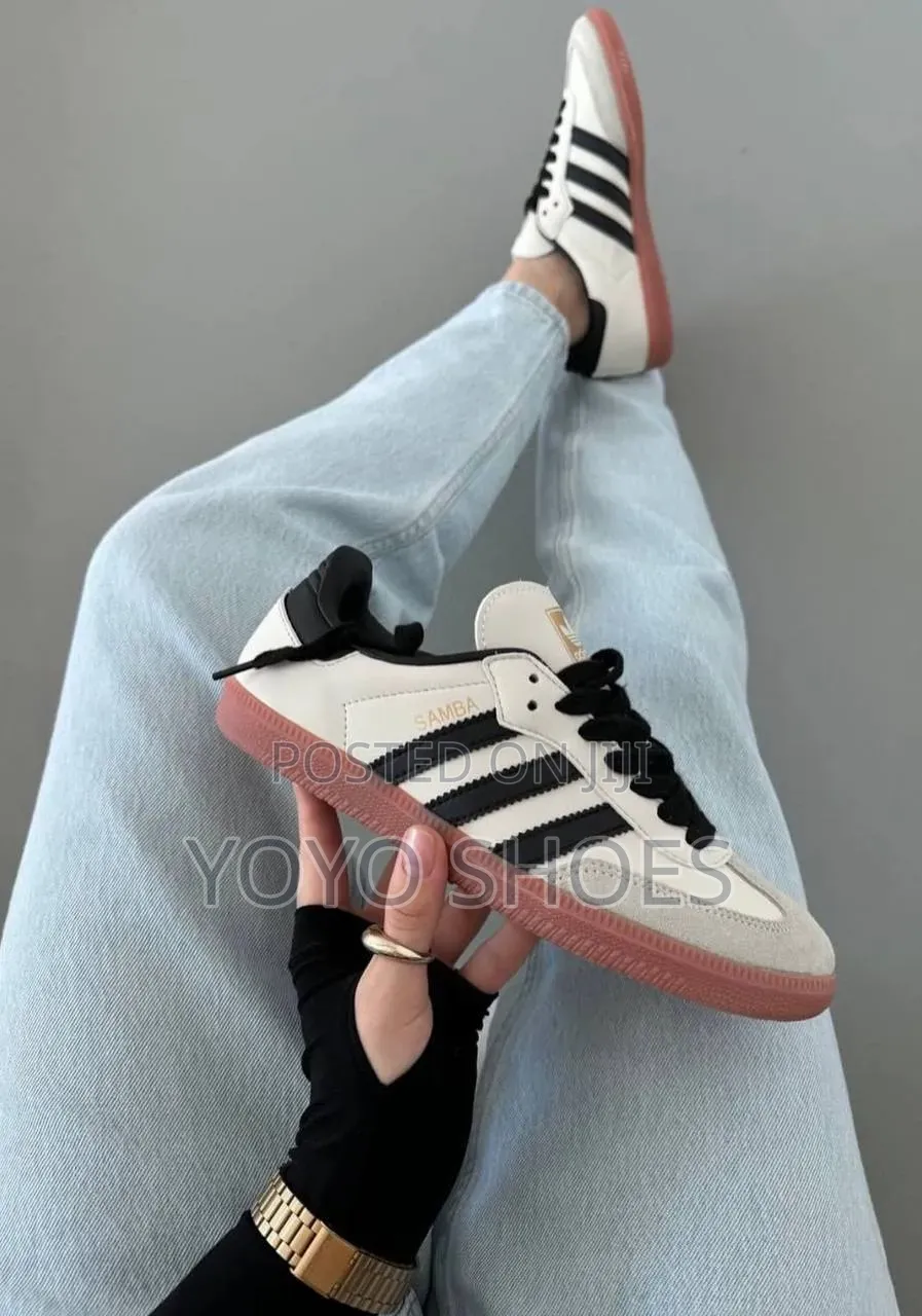 Adidas Original Samba Cream White/Core Black Sand Strata Fashion Shoe