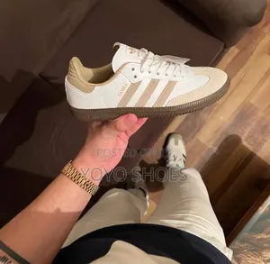 Adidas Samba OG White/ Beige Gum/Cardboard Fashion Sneaker Shoe
