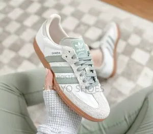 #Adidas Samba OG "Silver Green" Fashion Sneaker Shoe