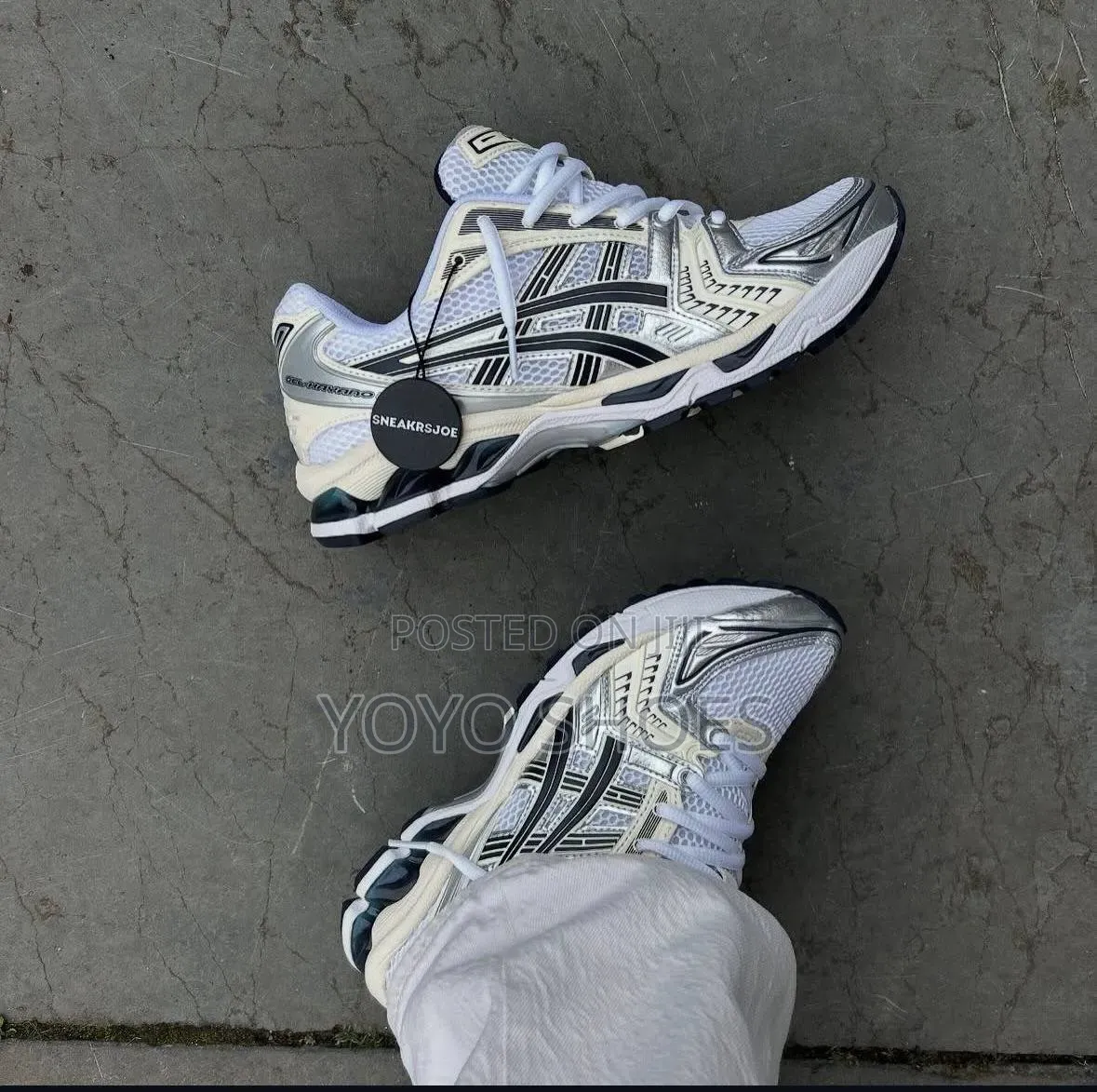 ASICS Gel-Kayano 14 "White Midnight" White/Metallic Silver Woman Shoes