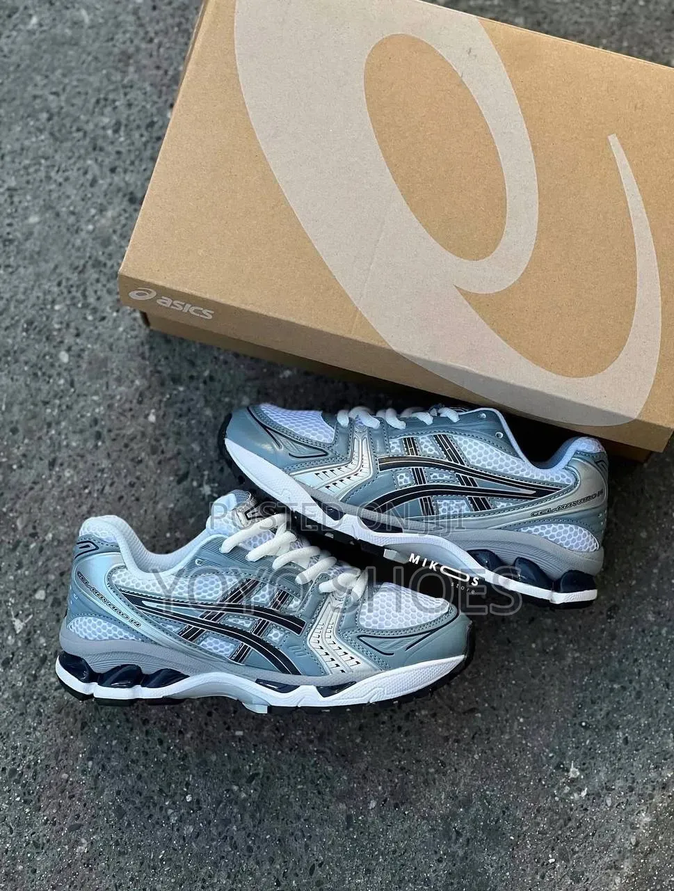 ASICS Gel-Kayano 14 "White/Fjord Grey" Metallic Silver/Gray Woman Shoe