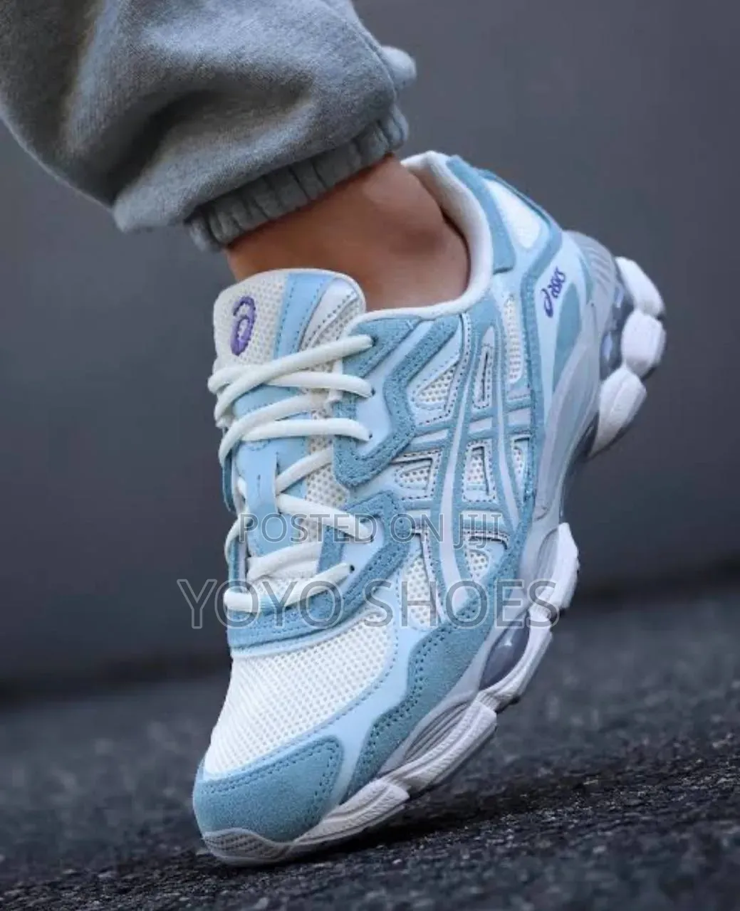 Asics Gel NYC Cream /Arctic Sky Unisex Fashion Sneaker Shoes