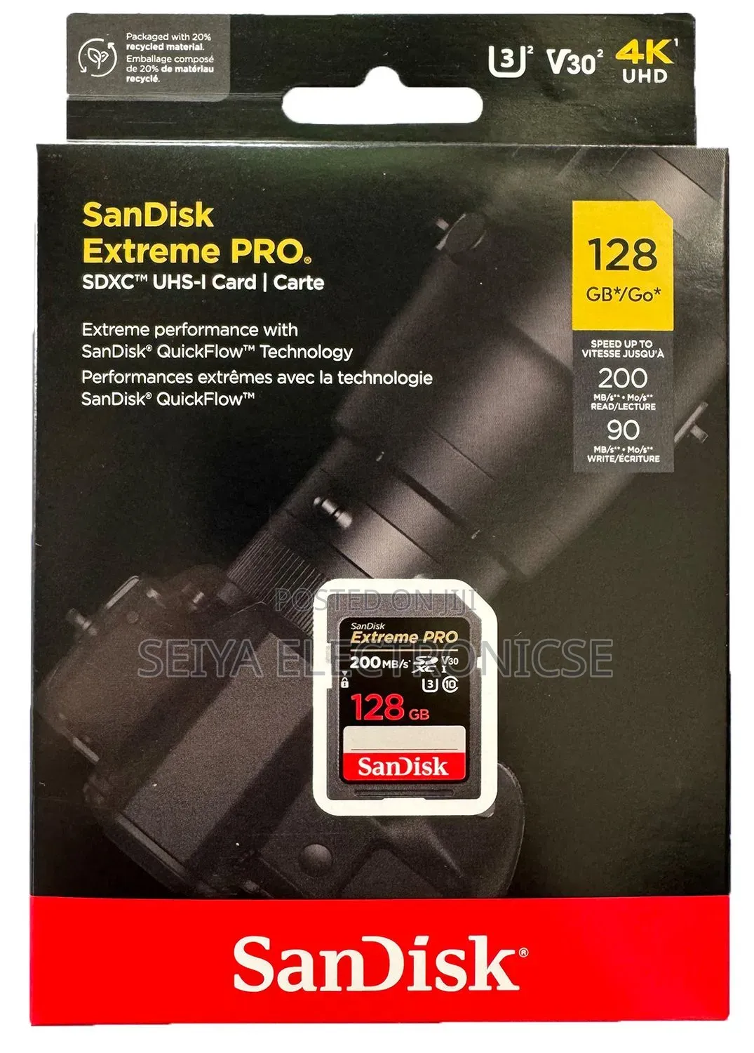 Sandisk Extreme PRO 128GB SDXC UHS-I Memory Card Speed 200mb/S