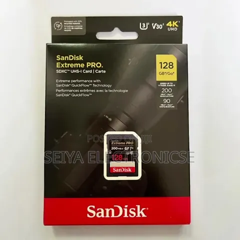 Sandisk Extreme PRO 128GB SDXC UHS-I Memory Card Speed 200mb/S