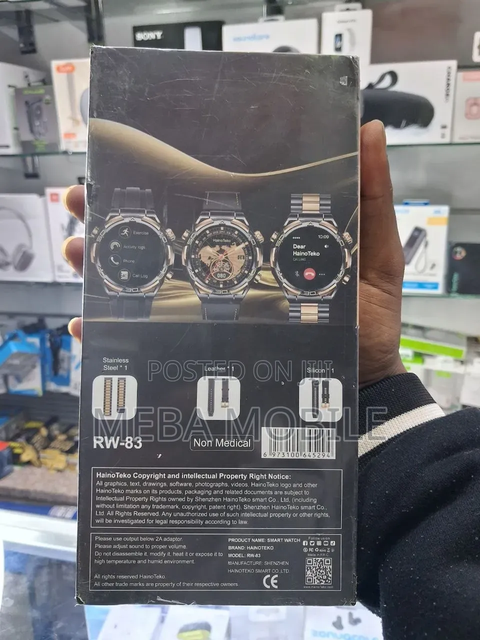 Haino Teko RW-83 Smartwatch With 3 Straps (Germany)