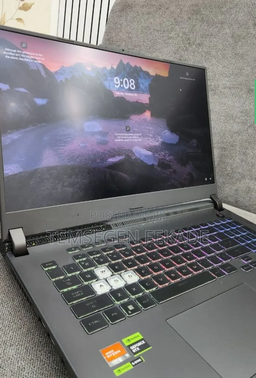 New Laptop Asus ROG Strix G17 16GB AMD Ryzen 9 SSD 1T