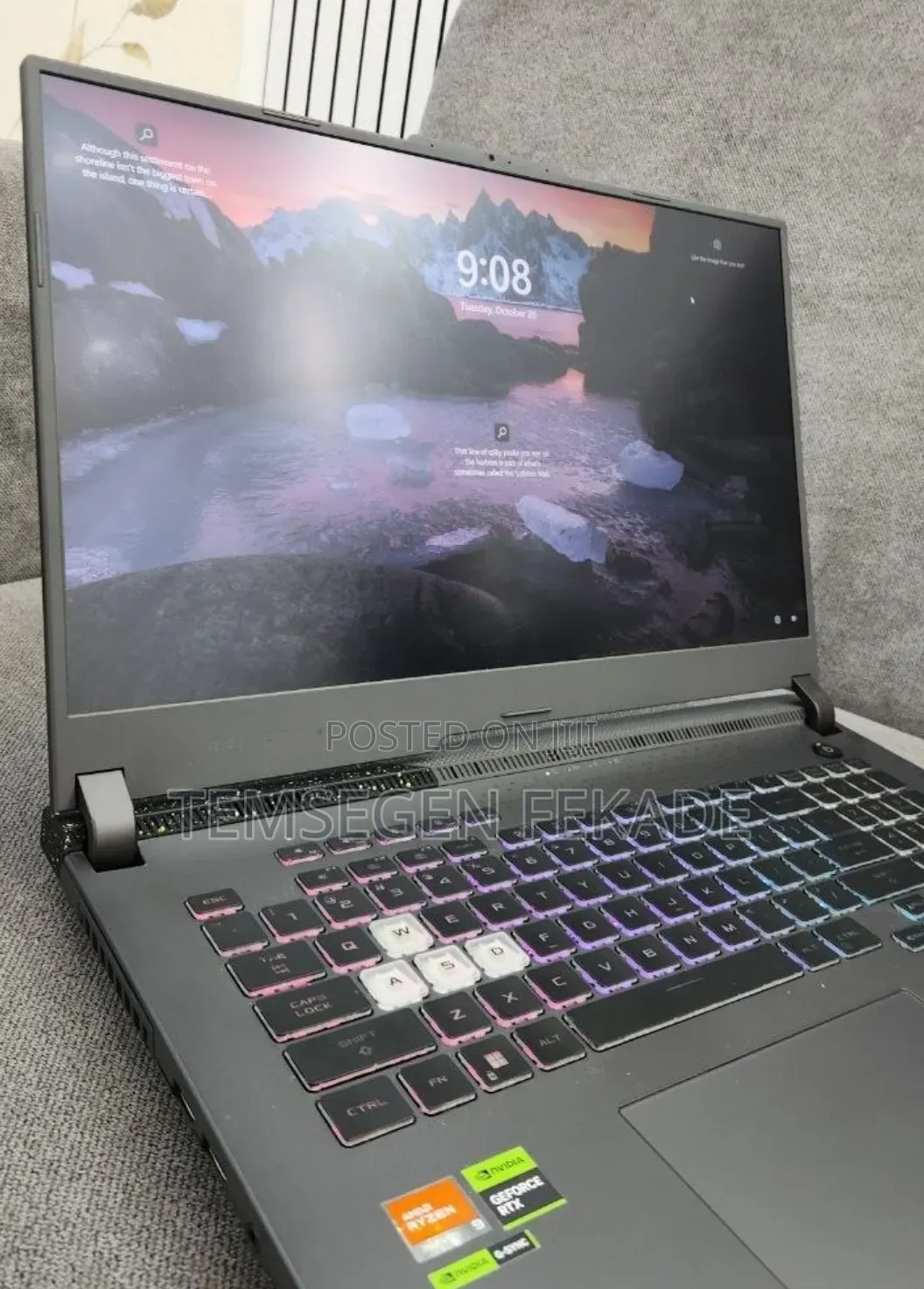 New Laptop Asus ROG Strix G17 16GB AMD Ryzen 9 SSD 1T