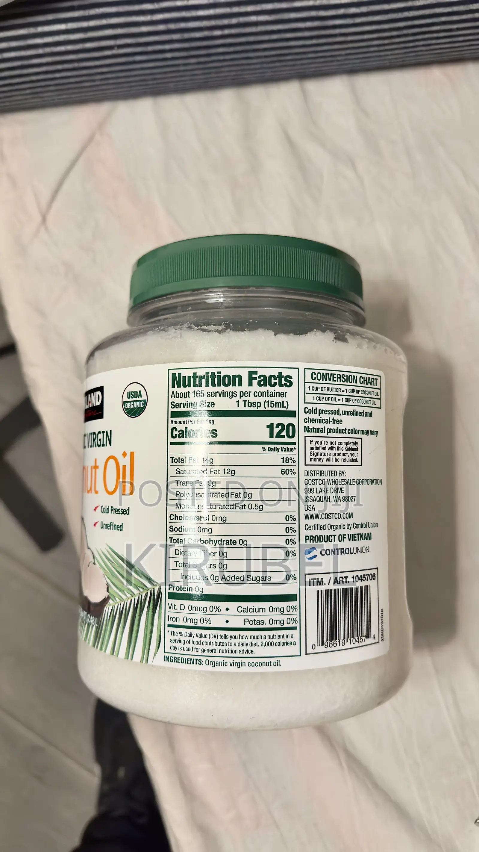 Kirkland Signature Organic Virgin Coconut Oil – 2.48 L