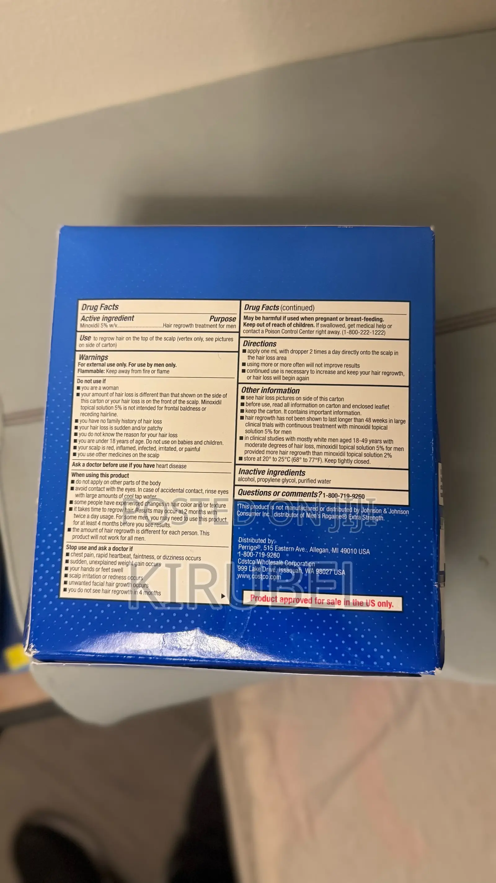 Kirkland Signature Minoxidil 5% for Men – 6-Month Supply