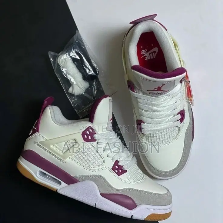 Air Jordan 4 SB White Purple – New Arrival (Sizes: 40, 41, 42, 43, 44)