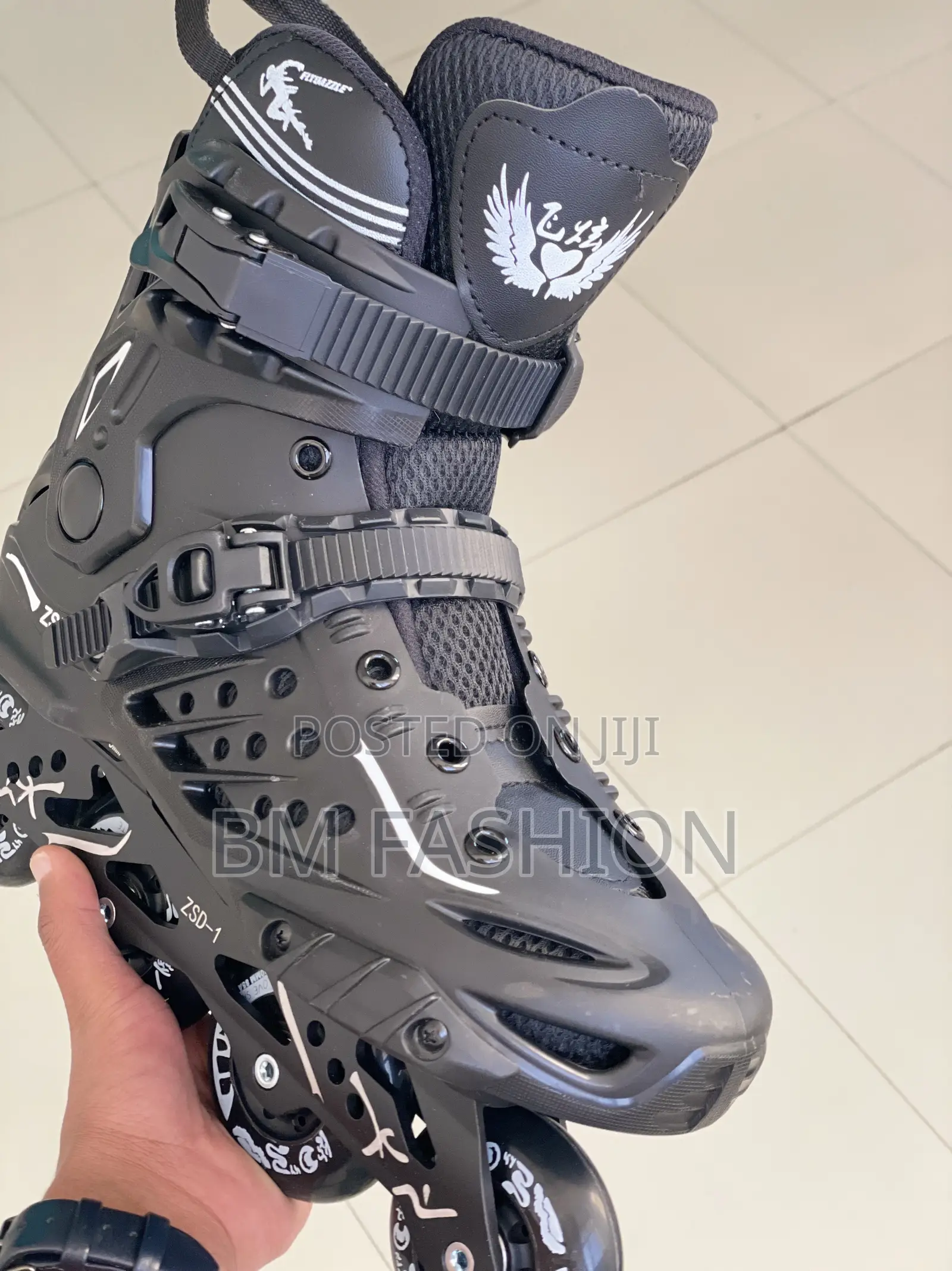 Inline Roller Skates 4 Wheels Black Adult Speed