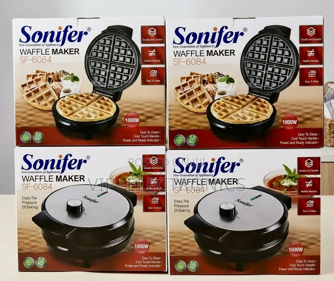 Sonifer Waffle Maker – 1000W Electric Waffle Machine VIP Electronics