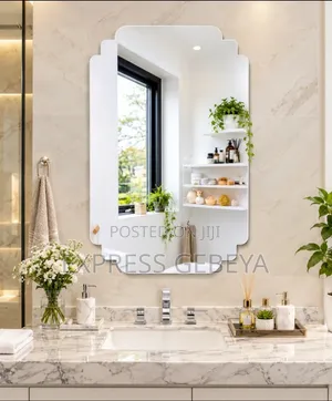 Self Adhesive Decorative Mirror Sticker በቀላሉ ግድግዳችን ላይ የሚለጠፍ መስታወት