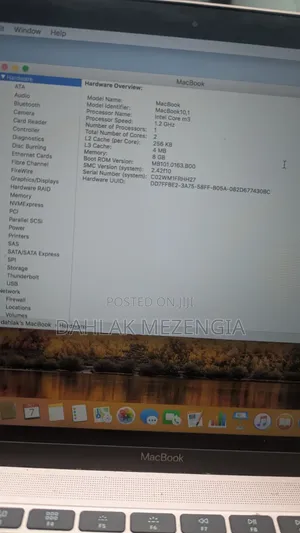 Laptop Apple MacBook 2017 8GB Intel Core M3 SSD 256GB