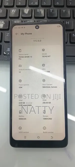 Tecno Spark 10 Pro 256 GB Silver