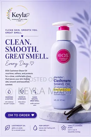 Shave Oil EOS Shea Better Cashmere – Vanilla Cashmere.