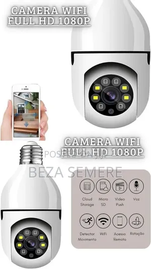 Full-Color Night Vision Rotating Light Bulb Camera – Dual