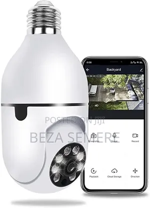 Indoor Rotating Smart Bulb Camera – 360° Baby & Pet Monitor,