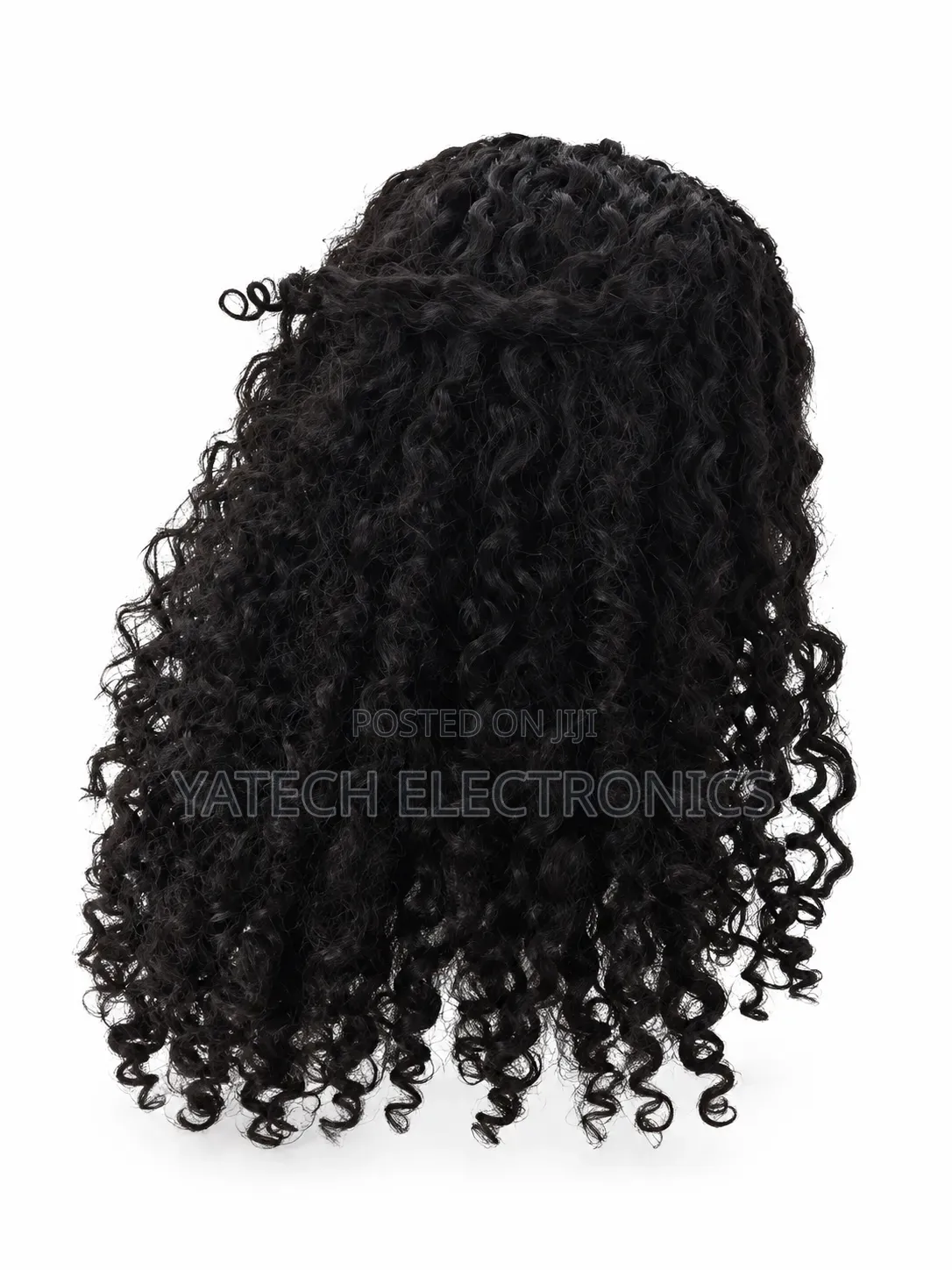 2pcs Pixy 18 Inch Black Curly Human Hair Wig