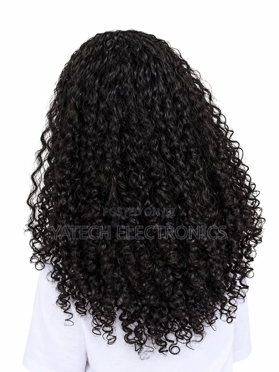 2pcs Pixy 18 Inch Black Curly Human Hair Wig