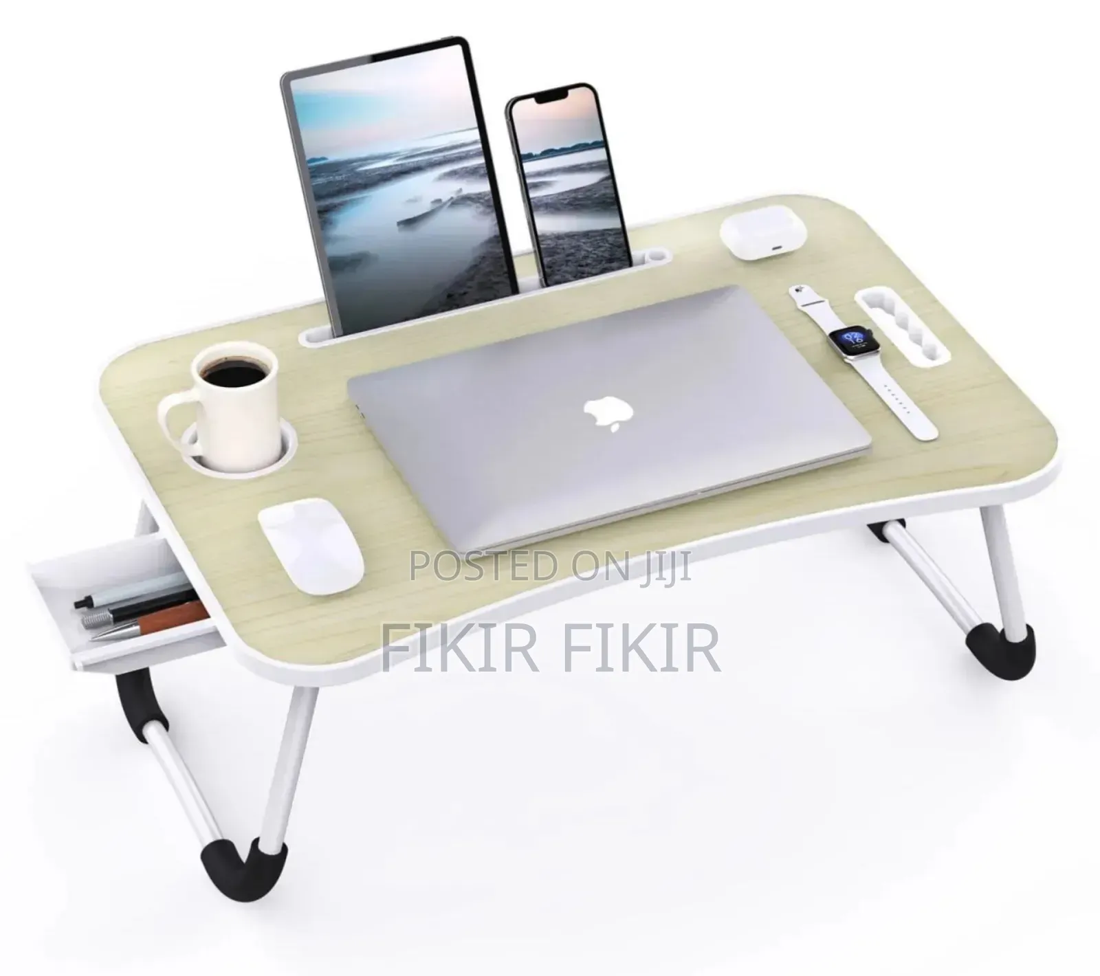 Foldable Portable Laptop Table With Cup Holder