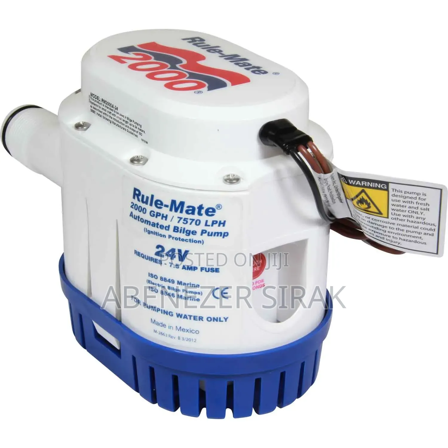 Rule-Mate 2000 GPH Fully Automated Submersible Bilge Pump