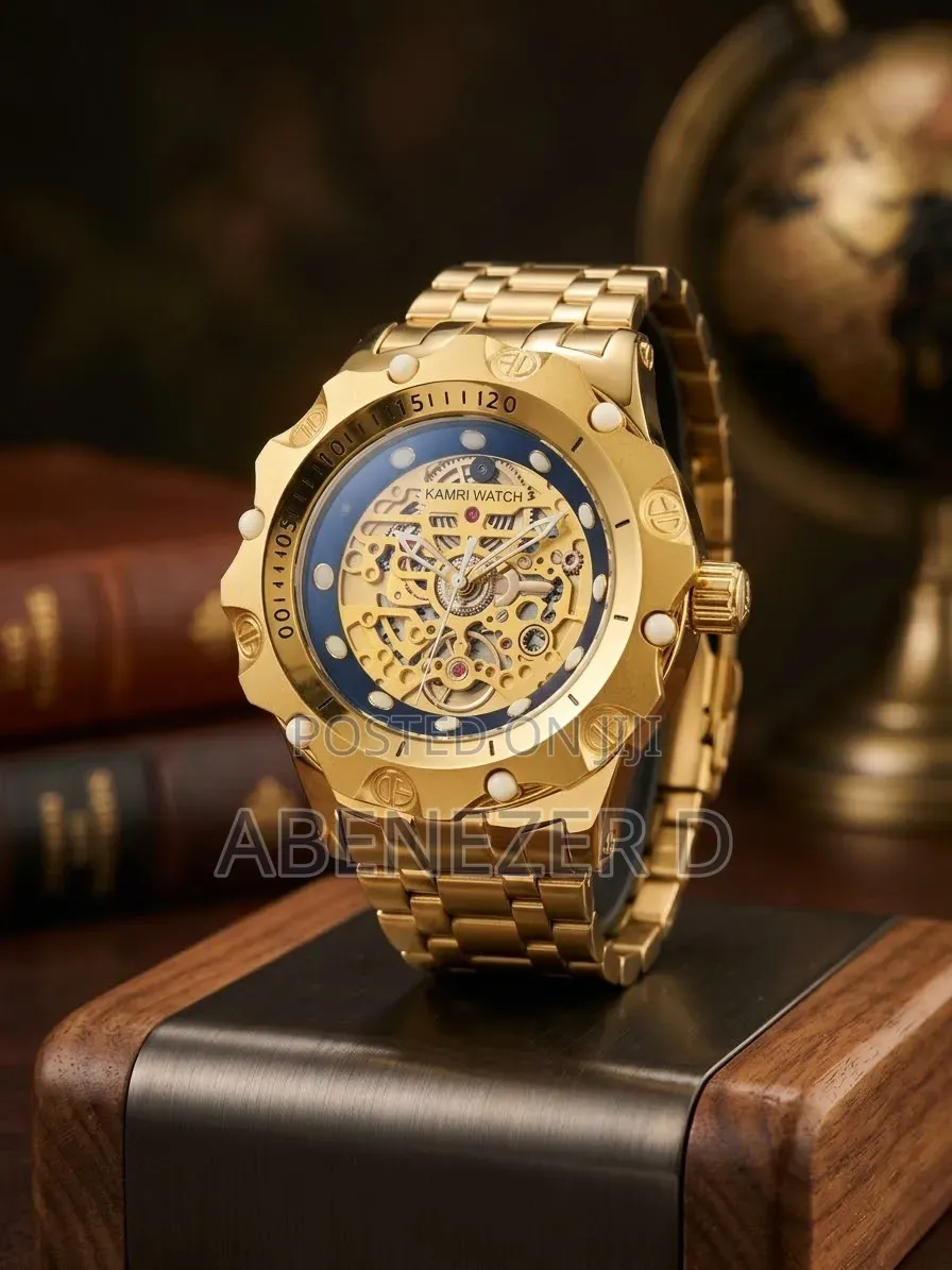 Kamri Watch Skeleton Quartz Wristwatch Styled After the Chunky, Jagged