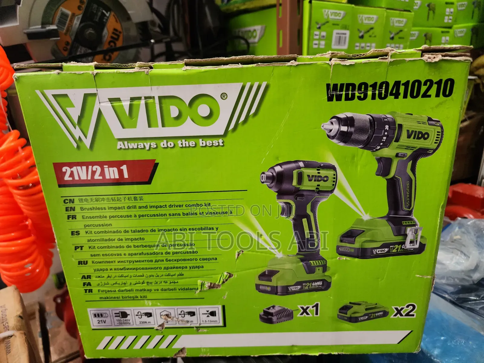 Vido Cordless Drill & Impact Driver Combo