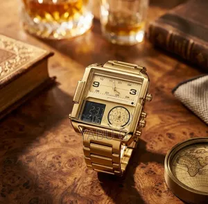 Men's Quartz Stainless Steel Gold Watch