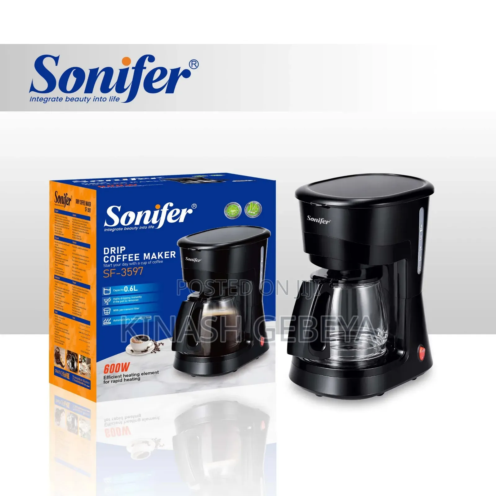 1.8litre Capacity Sonifer Coffee Maker