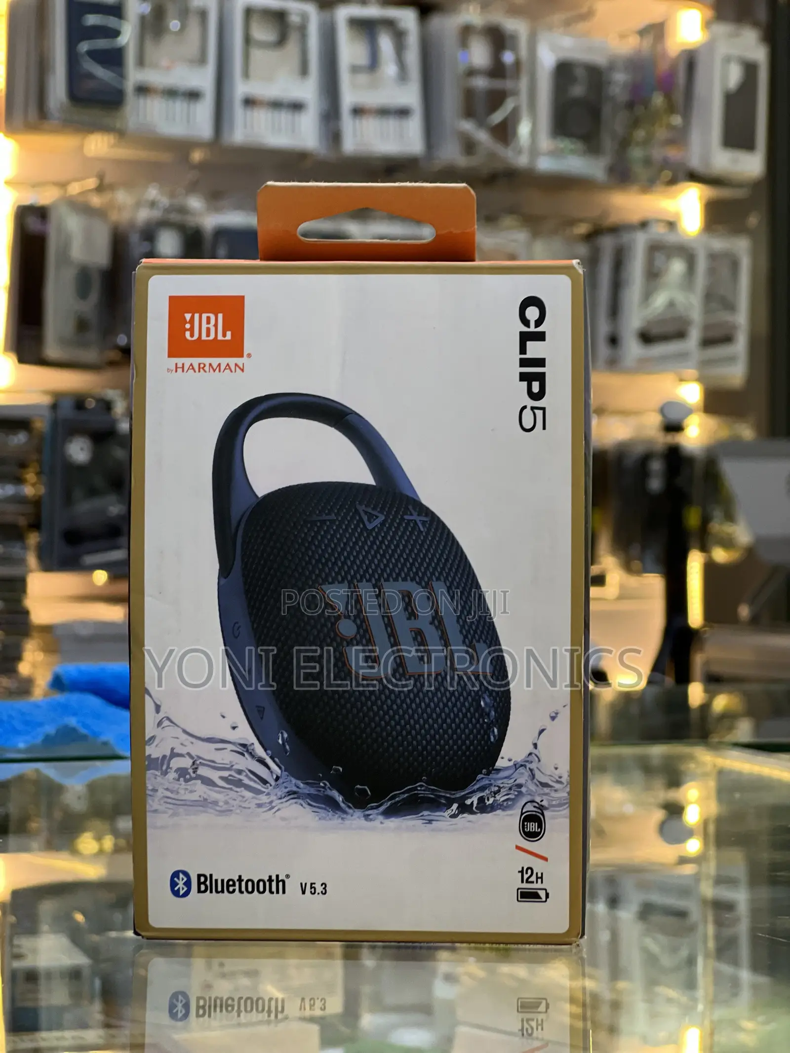 Original JBL Clip 5 Portable Bluetooth Speaker (Blue)