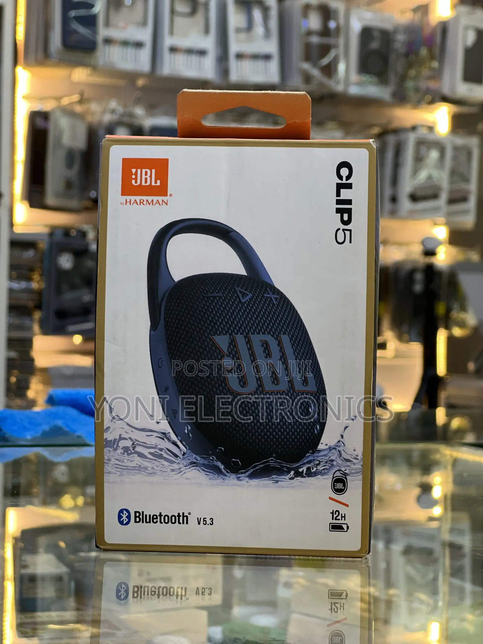 Original JBL Clip 5 Portable Bluetooth Speaker (Blue)