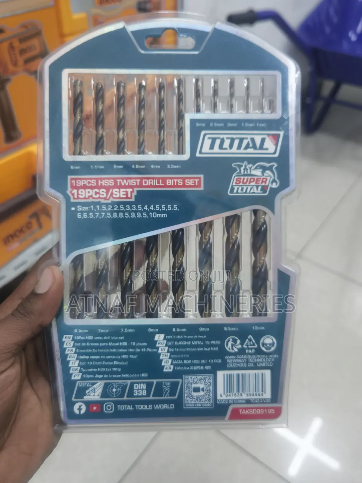 19 PCS Twist Drill Bit Set