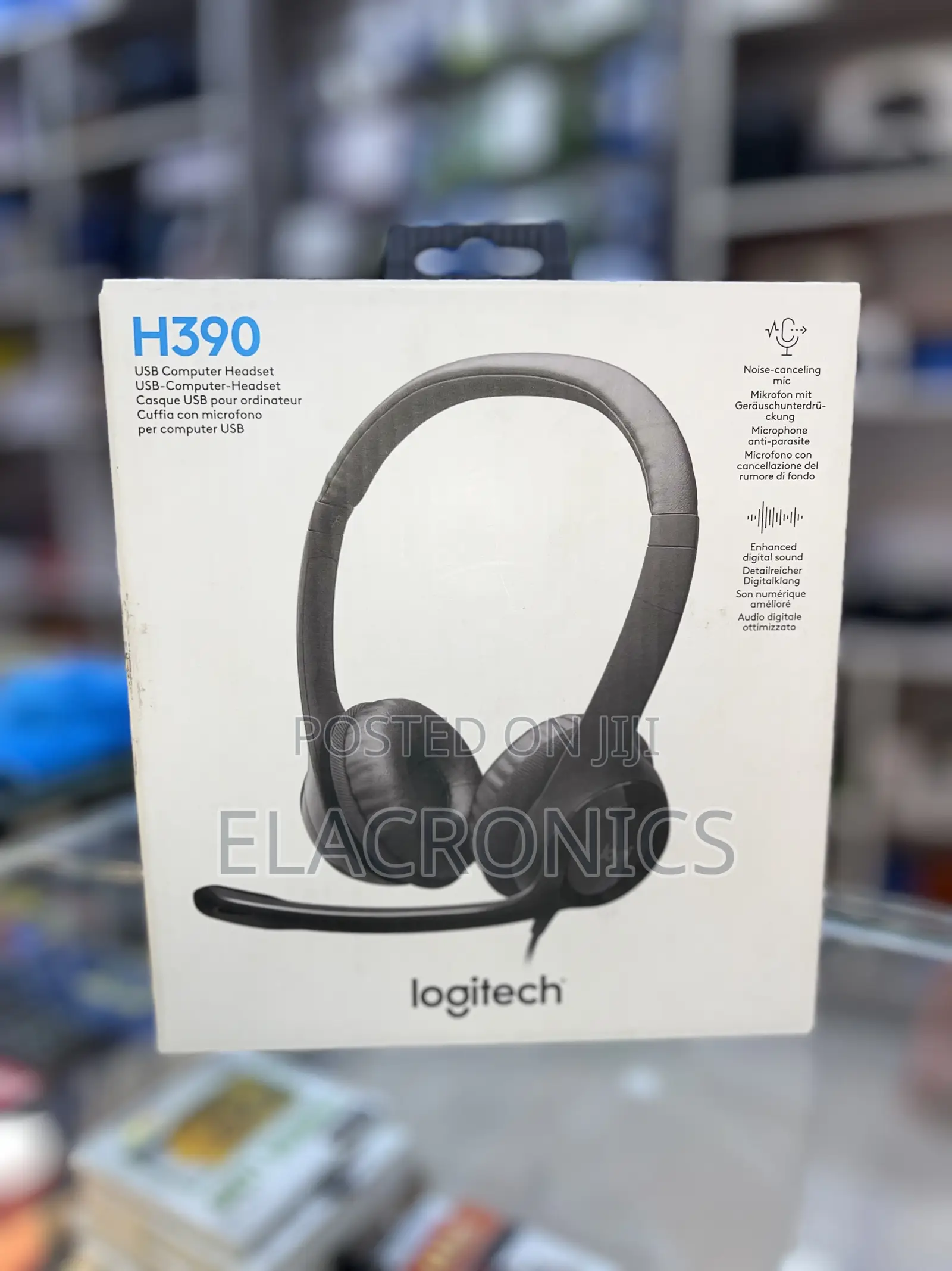 Logitech H390 USB Headset Noise Cancelling Mic