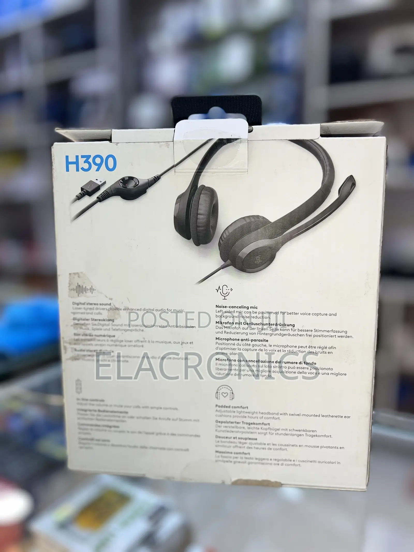 Logitech H390 USB Headset Noise Cancelling Mic