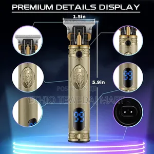 Kemei Professional Rechargeable Hair Clipper Beard Trimmer የፀጉር መቁረጫ